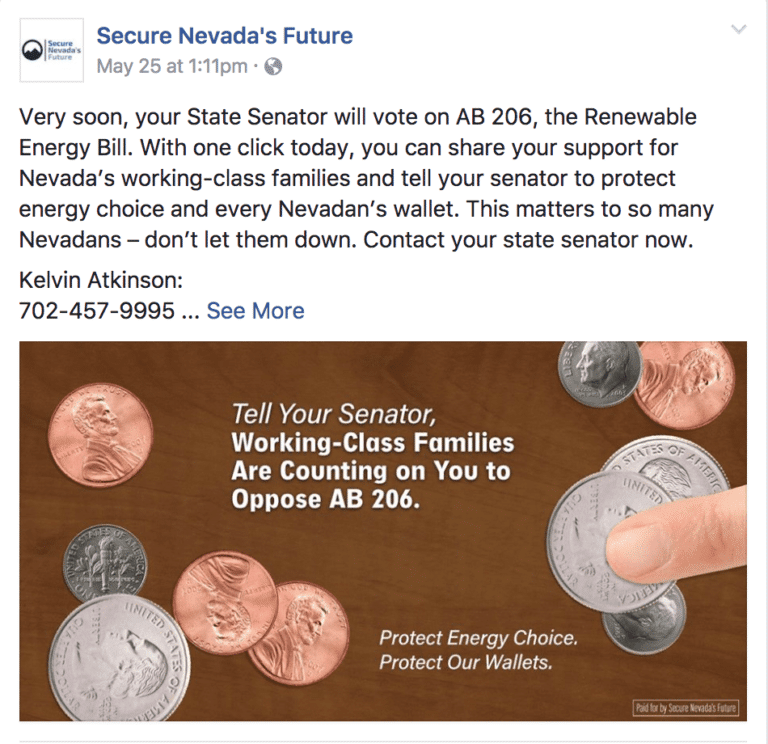 A Secure Nevada's Future Facebook against AB206