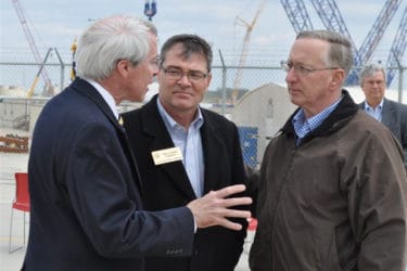 Georgia PSC Commissioner Tim Echols (center) following a tour of the Vogtle plant. Photo c/o NRC flickr page.