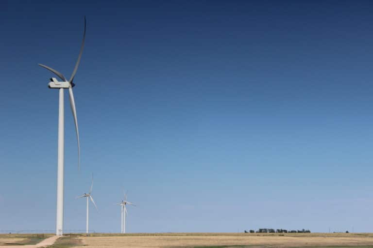 Xcel Energy wind turbines in Texas.