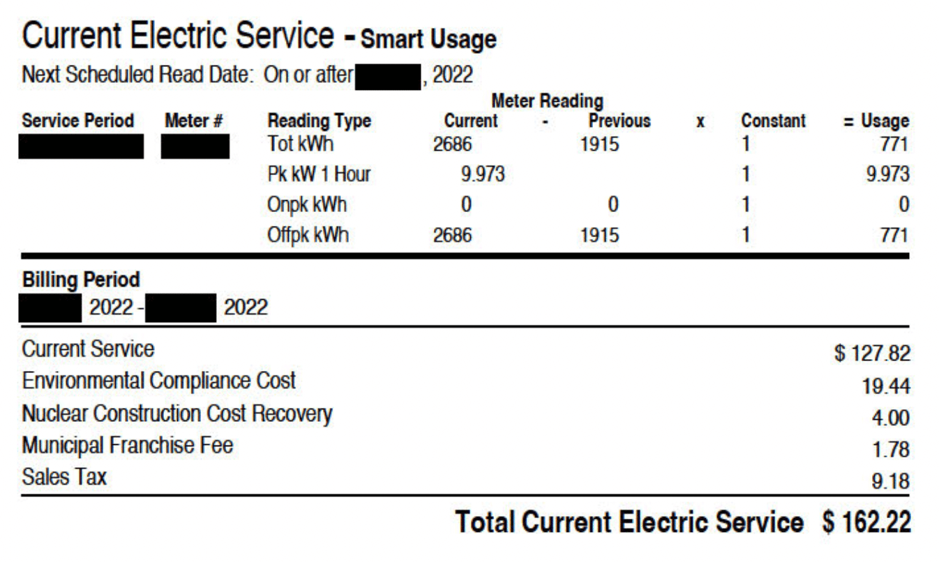 Georgia on sale power bill