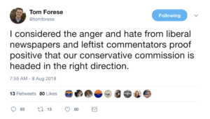 Tom Forese Tweet