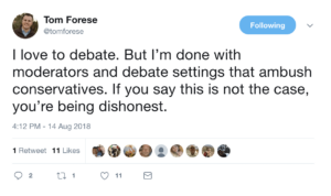 Tom Forese tweet