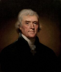 A portrait of Thomas Jefferson, who once wrote that "... the more ignorant we become the less value we set on science, and the less inclination we shall have to seek it."