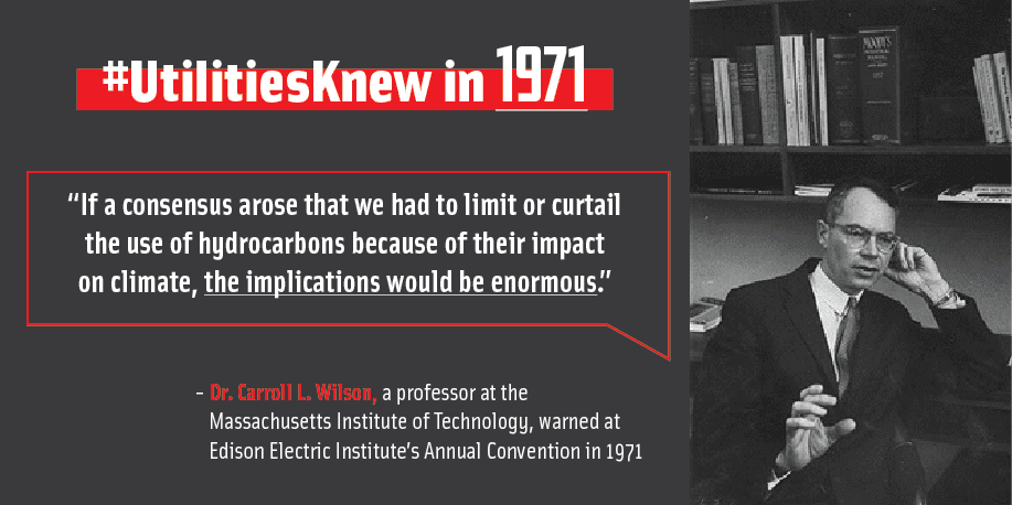 Utilities knew about climate change risks in 1971
