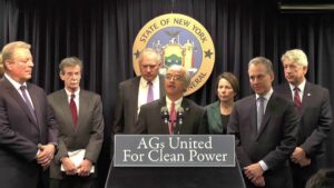In 2016, a coalition of state attorneys general announced plans to work together on climate change.