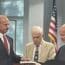 Donald van der Vaart being sworn in at the Office of Administrative Hearings