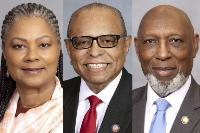 Portraits of NC state Rep. Carla Cunningham, Nasif Majeed, and Shelly Willingham