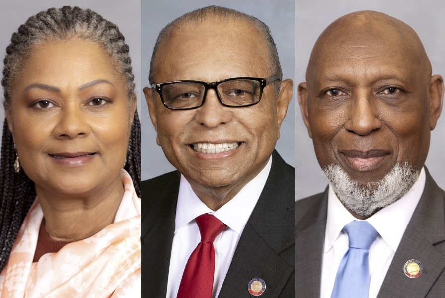 Portraits of NC state Rep. Carla Cunningham, Nasif Majeed, and Shelly Willingham